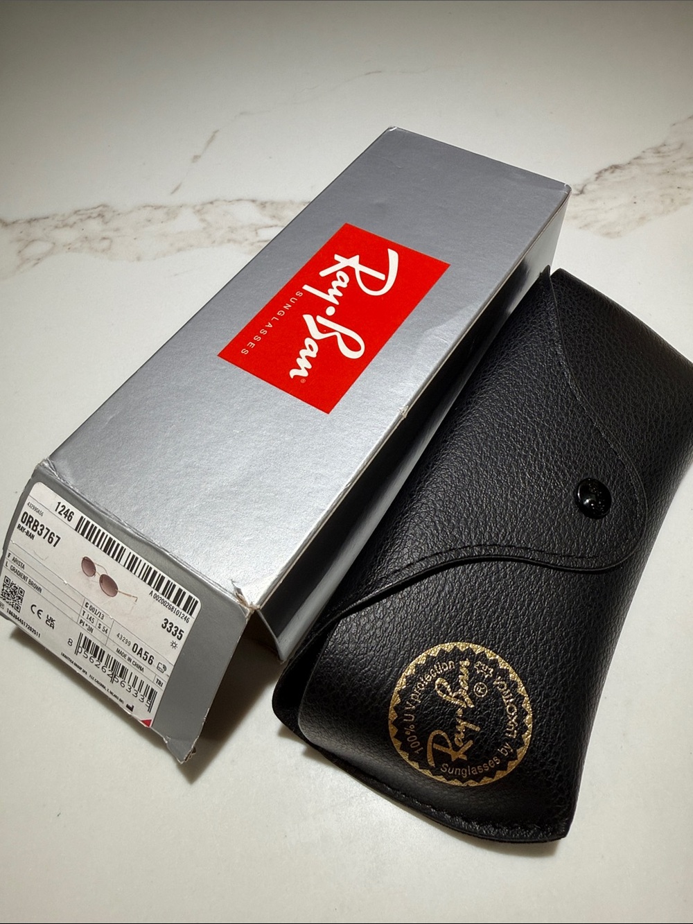 RAYBAN Artista Gradient Brown Rimless Sunglasses, Gold Accent - Picture 5 of 8